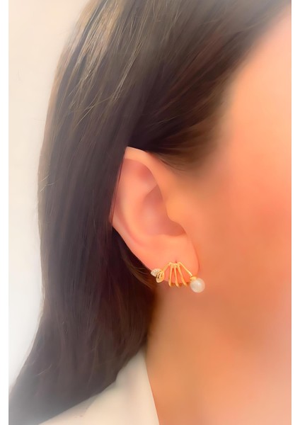 Çelik Küpe Çiçek Detaylı Incili Küpe fiyatları