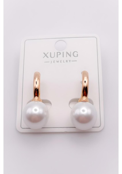 Çelik Küpe Incili Minimal Küpe