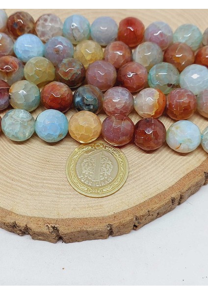 Akik Taşı Faset Kesim Dizi 14MM (54380) fiyatları