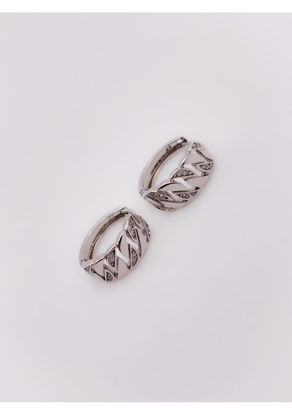 Çelik Küpe Zirkon Taşlı Vintage Halka Küpe modelleri