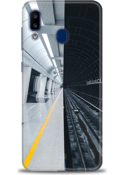 Samsung Galaxy A30 Kılıf Hd Baskılı - Metro Station + 9h Nano Ekran Koruyucu