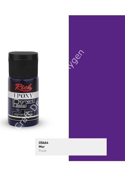 Epoksi Pigment Pasta Opak - Mor 025ML