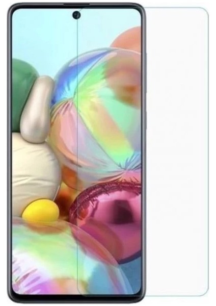 Samsung Galaxy A71 Ultra Tam Kaplayan Temperli Cam Ekran Koruyucu Siyah
