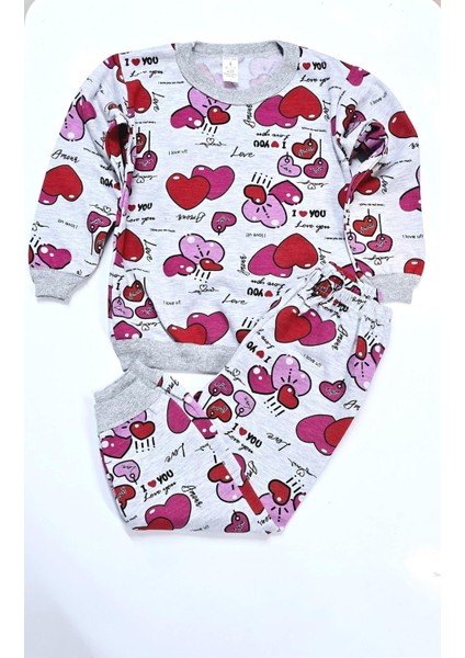 Kalpli Kız Çocuk Pijama Takım