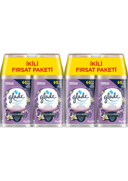 Oda Kokusu Otomatik Sprey Yedek 269ML (4 Lü Set) Lavanta (2pk*2)