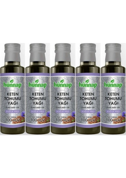 Keten Tohumu Yağı 100ML (Soğuk Press) (5 Li Set)