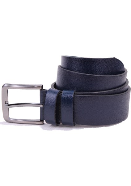 DMK26-467DG Lacivert 4 cm Deri Erkek Kemer