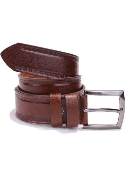 DMK26-468DG Kahve 4 cm Deri Erkek Kemer