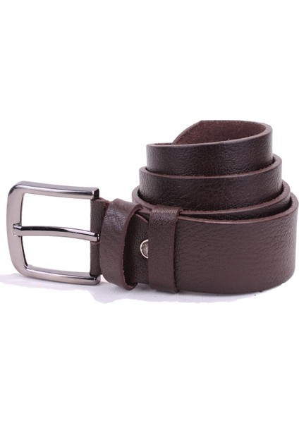 DMK26-463DG Kahve 4.5 cm Deri Erkek Kemer