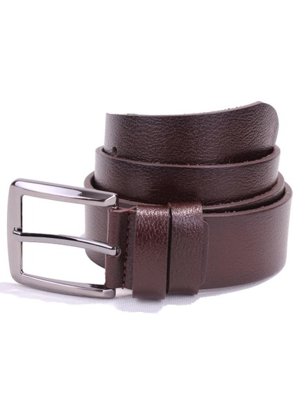 DMK26-467DG Kahve 4 cm Deri Erkek Kemer