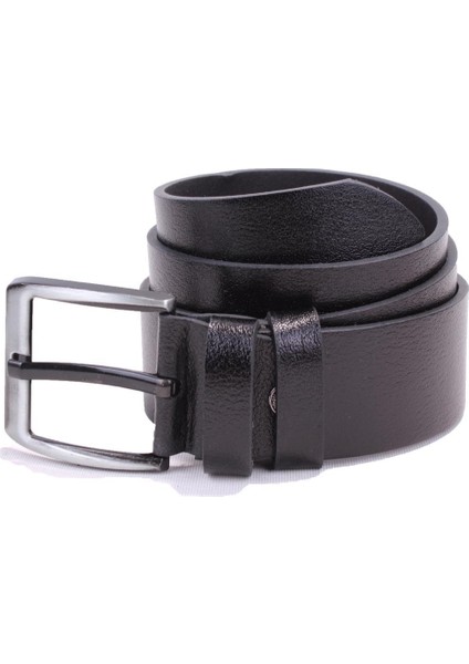 DMK26-463DG Siyah 4.5 cm Deri Erkek Kemer