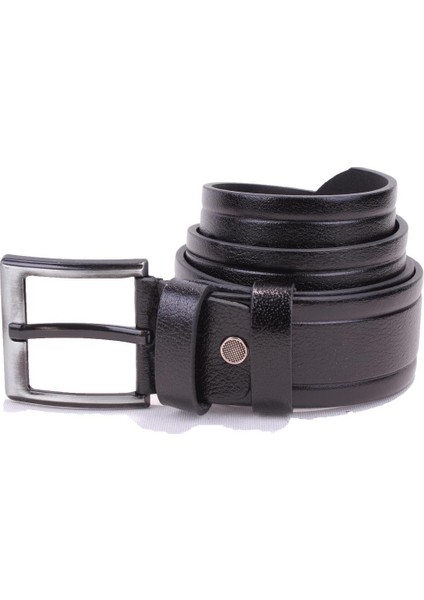 DMK26-462DG Siyah 4.5 cm Deri Erkek Kemer