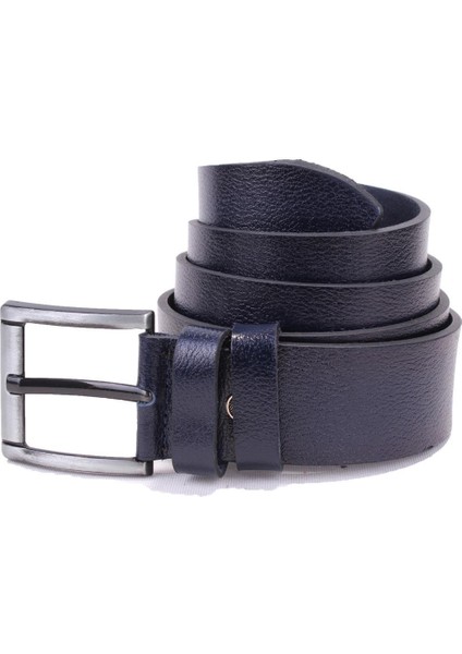 DMK26-463DG Lacivert 4.5 cm Deri Erkek Kemer
