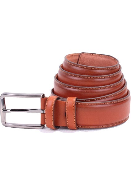 DMK26-306DG Açık Taba 3,5 cm Deri Erkek Kemer