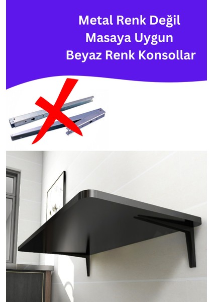 Kydonia Home Mdf Lam 4 Köşesi Oval Ceviz Ahşap Desenli Duvara Monte Kırma Katlanır Yemek Mutfak Masası