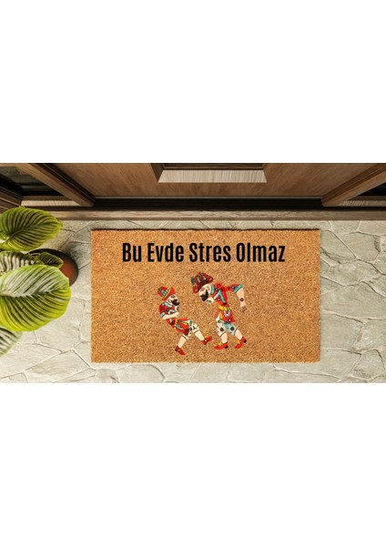 Kapı Önü Paspası Özel Tasarım Koko Model Hacivat-Karagöz PK-1547