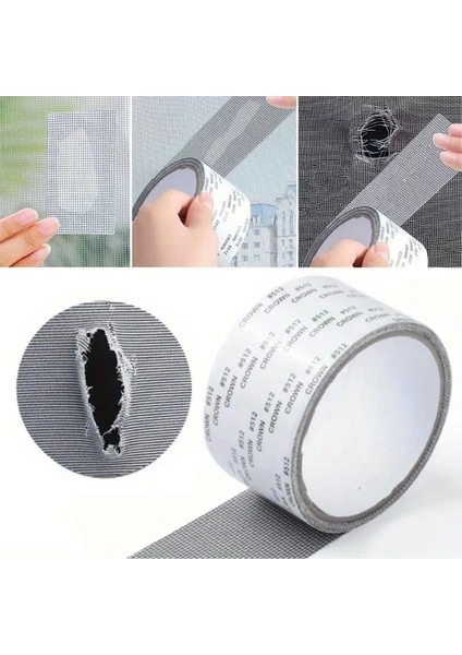 Güçlü Yapışkanlı Pencere Tamir Bandı, Böcek Önleyici Yama Bandı 2 mt x 5 cm