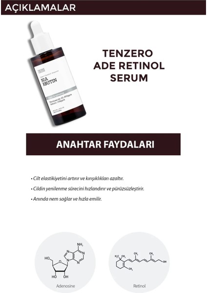 Retinol ve Adenozin İçeren Ampul Serum 50 ml