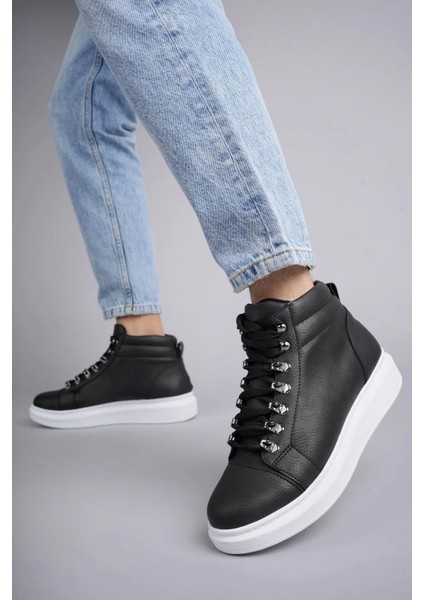 SLW206 Ottawa Bağcıklı Cilt Erkek Günlük Spor Bot Bt Siyah indirimleri