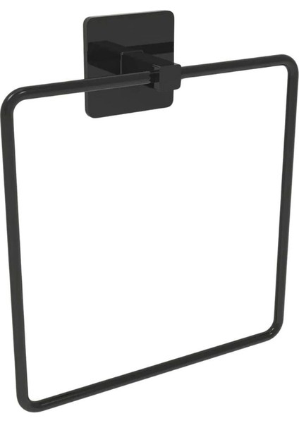 Kendiliğinden Yapışkanlı Siyah Paslanmaz Metal Kare Havluluk