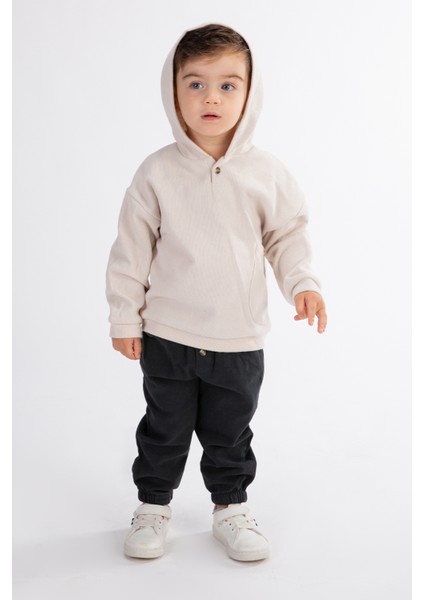 Erkek Çocuk Kapşonlu Selanik-Gabardin Kumaş Alt Üst Takım