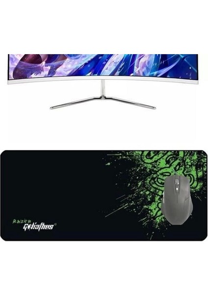 90 x 40 Mouse Pad Gaming Oyuncu Gamer Kaymaz Taban Büyük Boy Ofis Tipi Fare Altlığı Goliathus