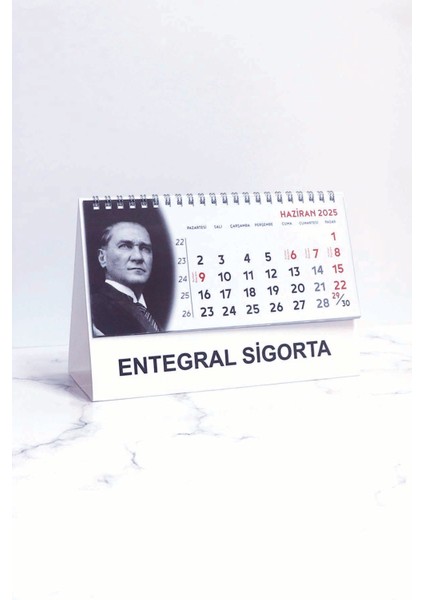 3 Adet Isim Baskılı 2025 Atatürk Masa Takvimi - Kişiye Özel Takvim (14X20 Cm)