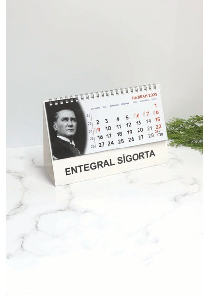 3 Adet Isim Baskılı 2025 Atatürk Masa Takvimi - Kişiye Özel Takvim (14X20 Cm)