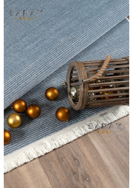 Parma Düz Mavi Model Dokuma Halı Kilim Yolluk Salon Halısı Modern Dokuma fiyatları