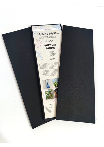 Pres Tuval Dikdörtgen 10 x 30 cm Siyah %100 Pamuk 310 Gr/m2