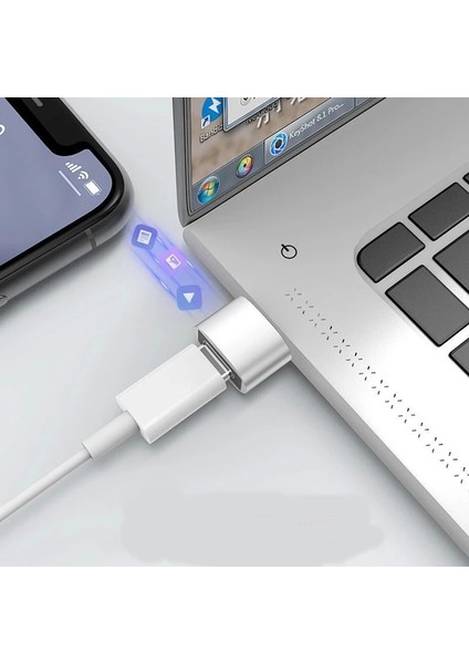 Pazar Durağı Type-C To USB Ye Dönüştürücü - Bilgisayar- Şarj Adaptörü - Telefon Uç Dönüştürücü