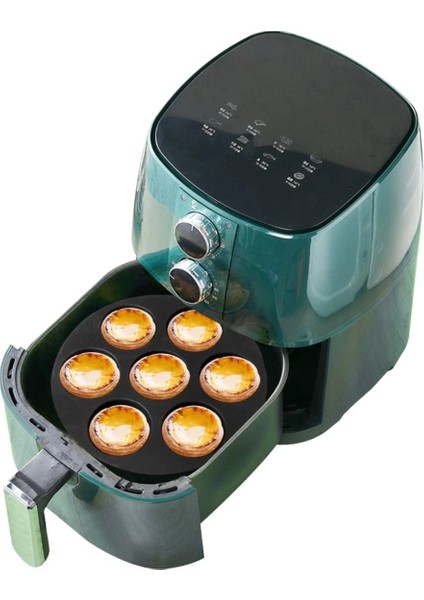 Pazar Durağı Silikon Airfryer Muffin Cupcake Kek -Kurabiye Pişirme Kalıbı 7 Bölmeli