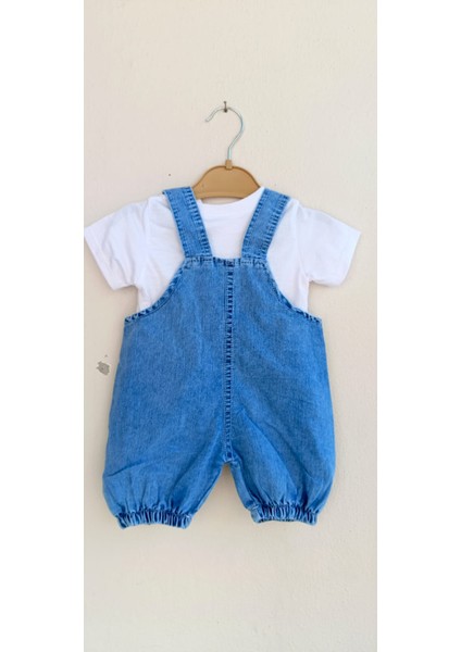 Oyuncak Ayılı Askılı Kısa Paça Kot Bahçıvan Slopet Tişört Takım fiyatları