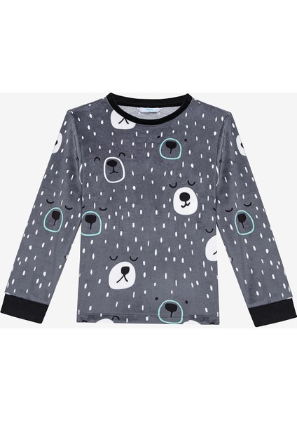 Erkek Çocuk Shadow Bears Antrasit Pijama Takımı