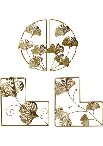3x Ginkgo Yaprağı Heykel Askısı Çalışma Odası El Sanatları Şekil 2 (Yurt Dışından)