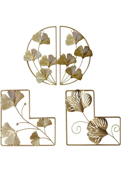 3x Ginkgo Yaprağı Heykel Askısı Çalışma Odası El Sanatları Şekil 2 (Yurt Dışından)