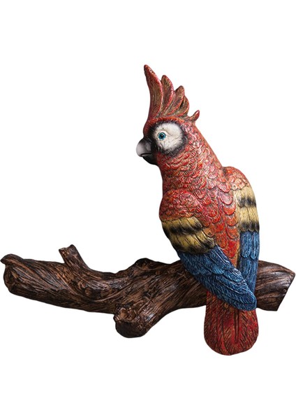 Papağan Heykeli Dekor Reçine Kuş Heykelcik Heykel Açık 20X5X19 cm (Yurt Dışından)