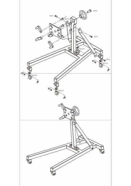 Bakım Onarımı Braketi Stand Hafif Aksesuar Araçları /10 Araba Kırmızısı (Yurt Dışından)