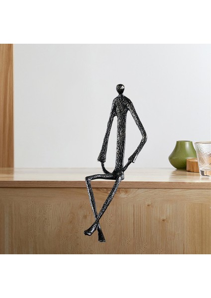 I Heykelcik Metal Heykel Heykel Masaüstü Oturma Odası Için Bir 8X10X29CM (Yurt Dışından)