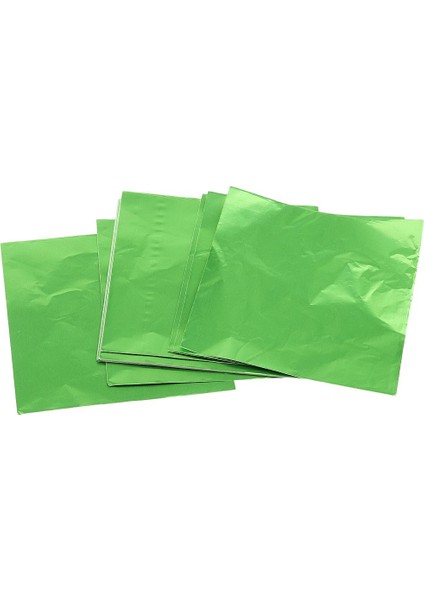 100 Lot Kare Alüminyum Şeker Çikolata Sarmalayıcılarılar Kağıt 8X8CM Yeşil (Yurt Dışından)