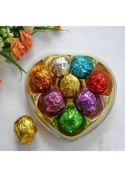 100 Lot Kare Alüminyum Şeker Çikolata Sarmalayıcılarılar Kağıt 8X8CM Yeşil (Yurt Dışından)