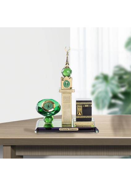 3D El I Minyatür Saat Heykelcik Kristal Mimarisi Mağazaları Dekor Için, Doğum Günü Hediyesi, 12.5X8.5X17 cm (Yurt Dışından)