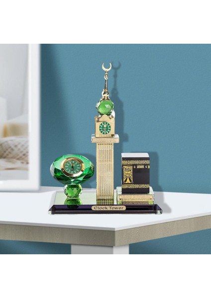 3D El I Minyatür Saat Heykelcik Kristal Mimarisi Mağazaları Dekor Için, Doğum Günü Hediyesi, 12.5X8.5X17 cm (Yurt Dışından)