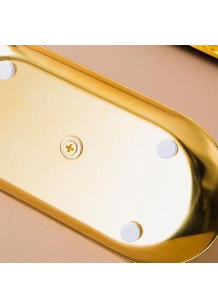 Cellphotouk Altın Takı Tepsisi Kozmetik Tepsisi Metal Tepsi Şık Küpe 3 Katmanlı (Yurt Dışından)