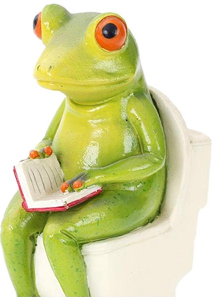 Yenilik Kurbağa Figürinleri Reçine Craft Frog Heykel Heykeli Creative Frog 5X8.5X11CM (Yurt Dışından) fırsatları