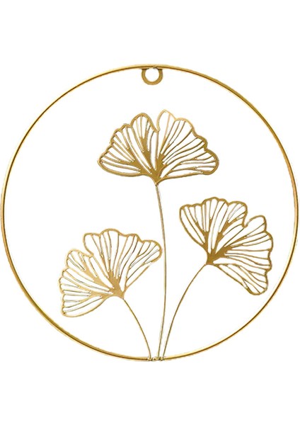 Nordic Heykel Ev Dekorasyon Oturma Odası Kolye Duvar Asılı Içi Boş Ginkgo (Yurt Dışından)