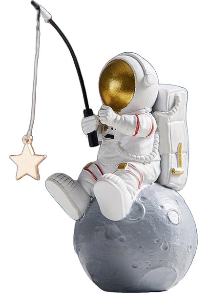 Astronot Figürleri Rafıı Heykeli Süsleme Yapıt 1 (Yurt Dışından)