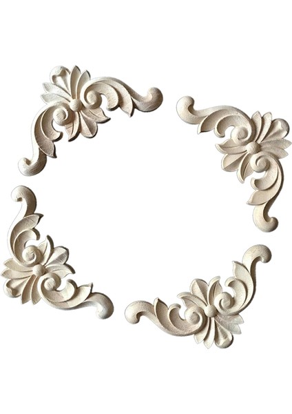 4 Oymalı , Oyma Çı, Çerçeve Ahşap Figürler Pervaz Boyasız 4CMX4CM (Yurt Dışından) modelleri