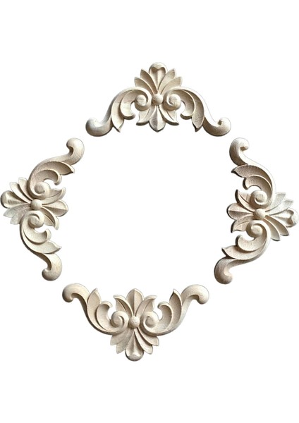 4 Oymalı , Oyma Çı, Çerçeve Ahşap Figürler Pervaz Boyasız 4CMX4CM (Yurt Dışından) indirimleri