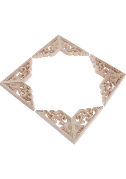 Iş Ahşap Öşe Onlay Çerçeve Dekorasyonu 8X8CM (Yurt Dışından) indirimleri